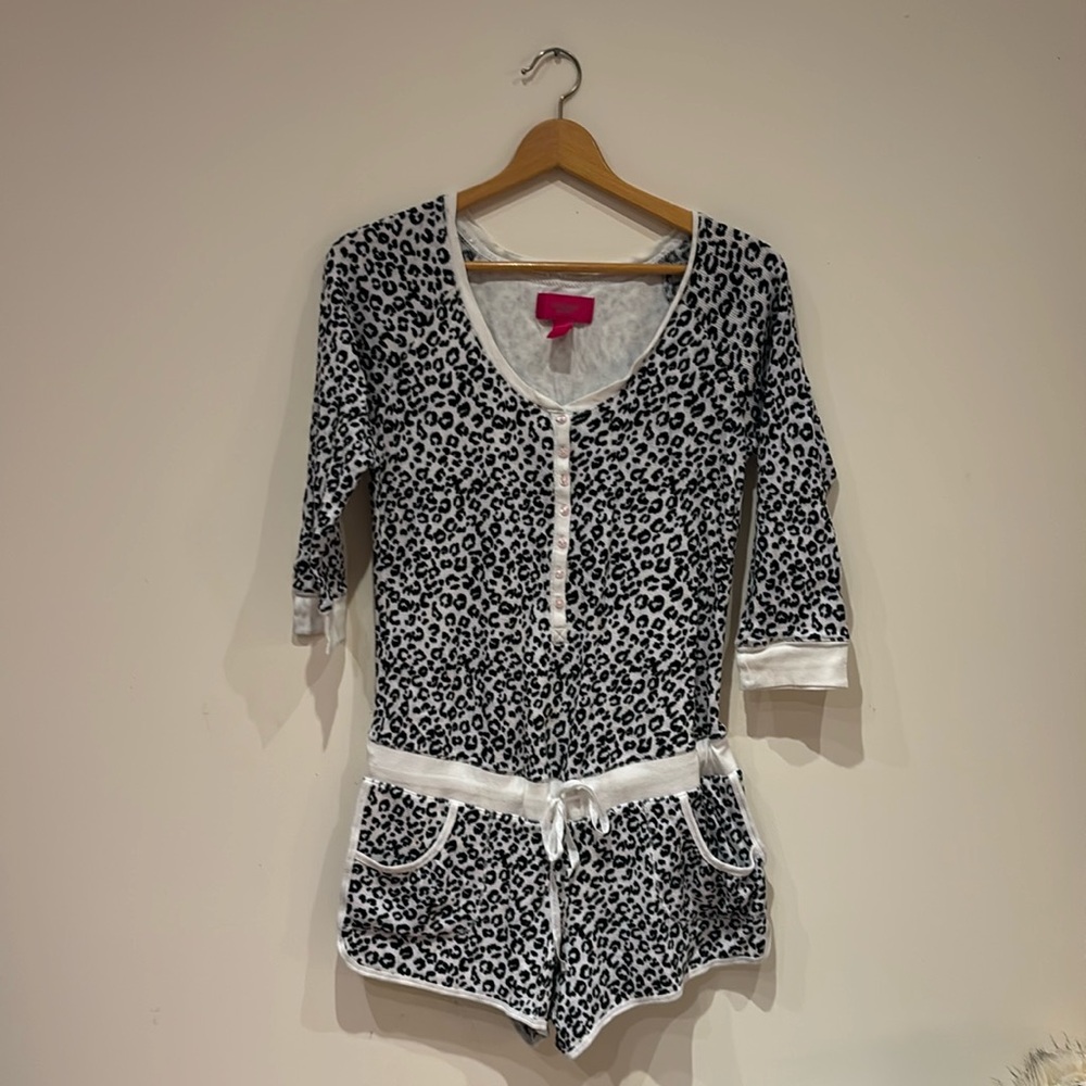 Victoria’s Secret, cheetah romper sleepwear
